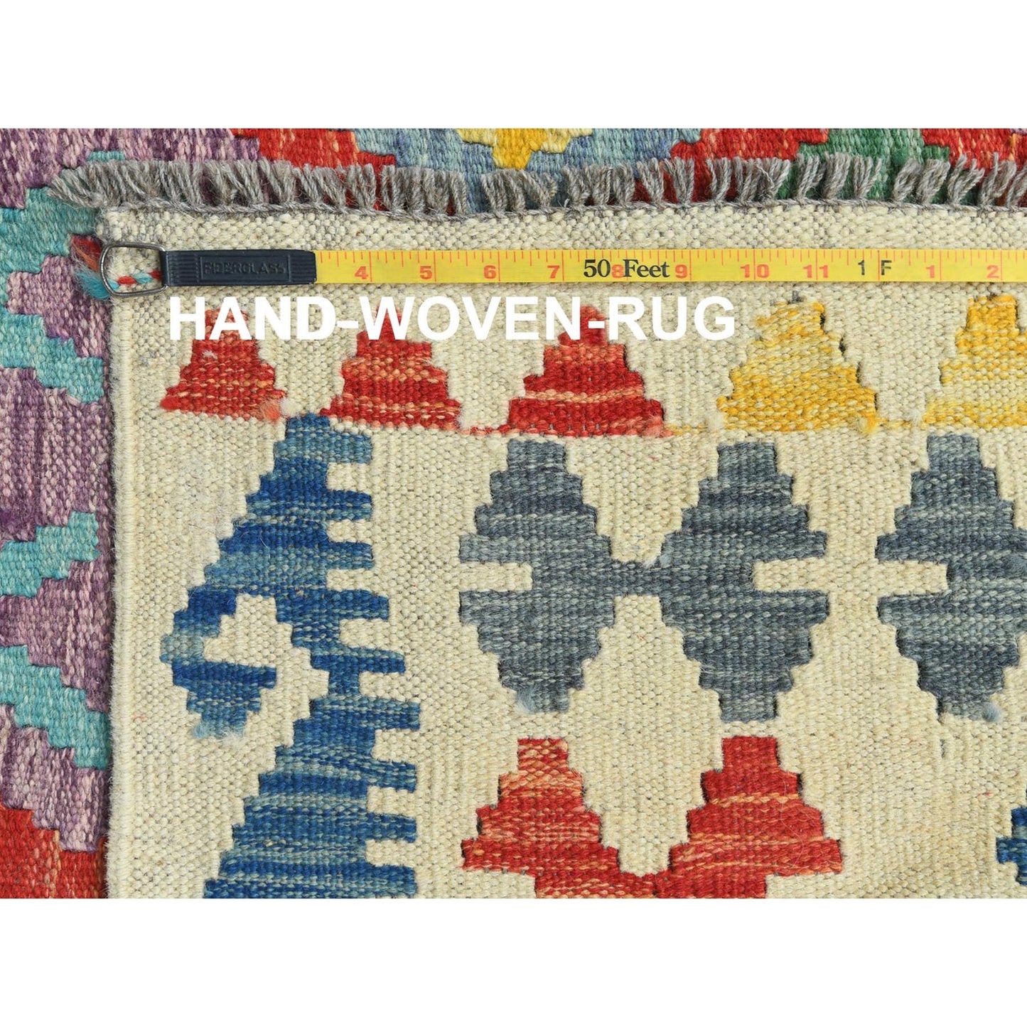 10'X16' Colorful Hand Woven Afghan Kilim Vibrant Wool Oversized Rug