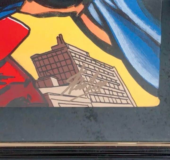 Steve Kaufman - Captain America Silkscreen On Canvas Signed Framed Ed75