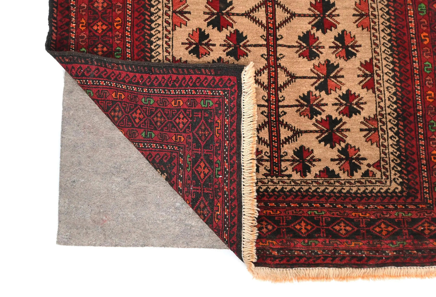 Cream Tribal Geometric Design Handmade Oriental