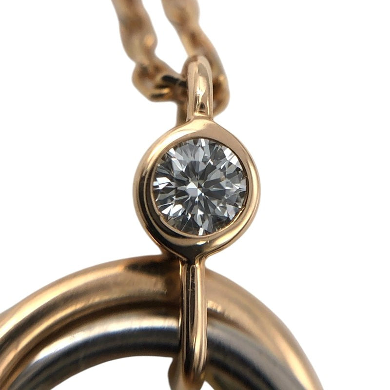 Cartier Trinity 1P Diamond Necklace K18Yg