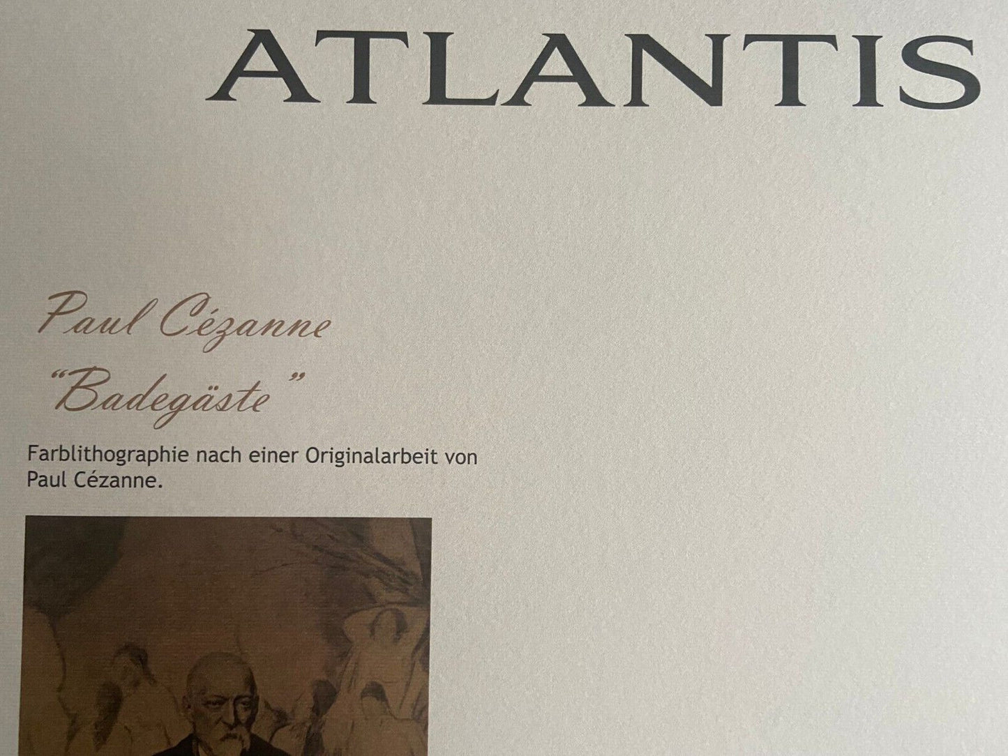 Paul Czanne Lithograph Coa Hand-Numbered Signed Limited