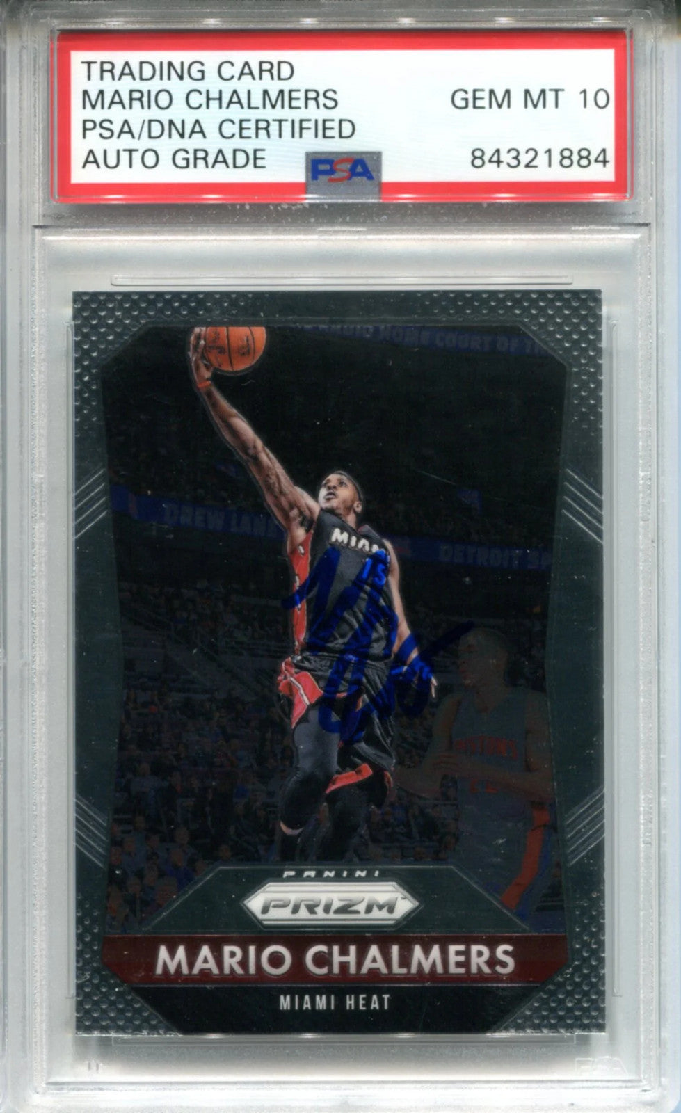 (PSA) Mario Chalmers Autographed 2015-16 Panini Prizm Card