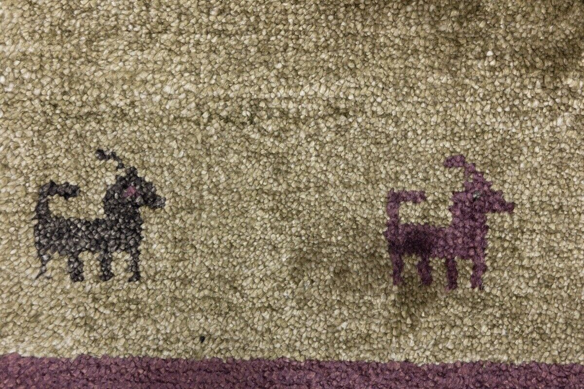 Handwoven Indo-Gabbeh Oriental Runner Rug