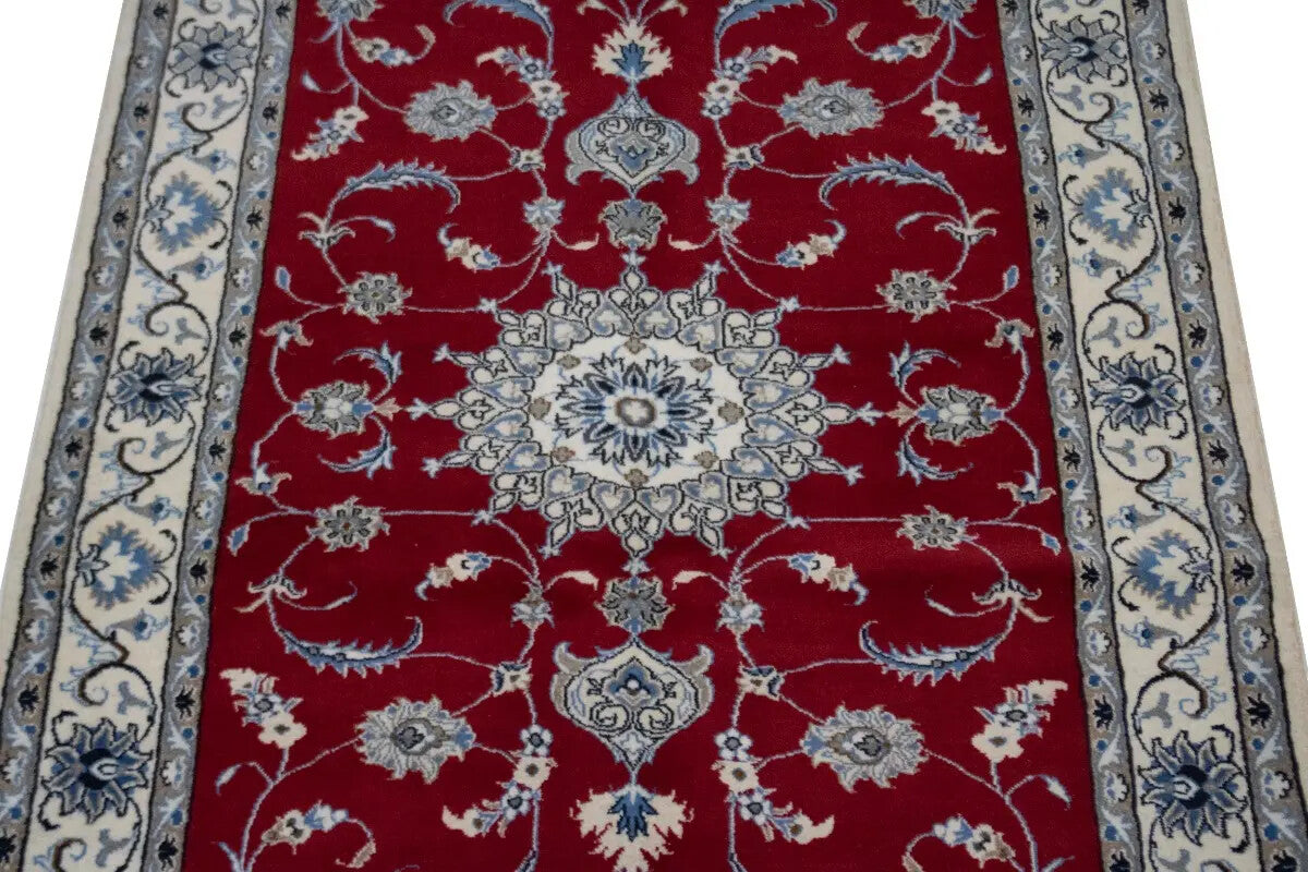 4X7 Ft Handmade Red Oriental Rug Classic