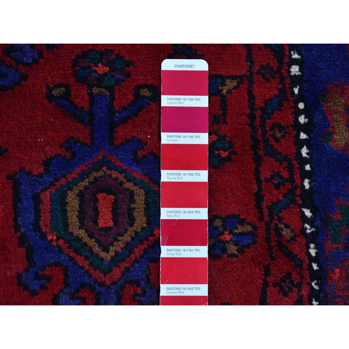 4'6"X6'8" Red New Farsian Amadan Organic Wool Hand Knotted Oriental Rug