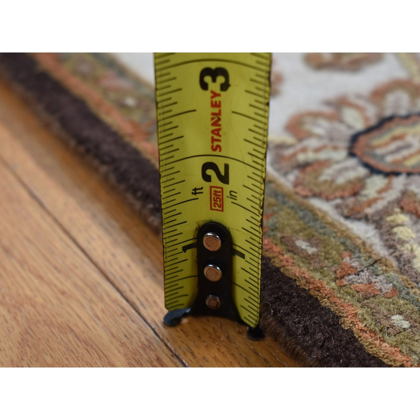 2'7"X15'9" Brown Rajasthan Wool And Silk Xl Runner Hand Knotted Rug