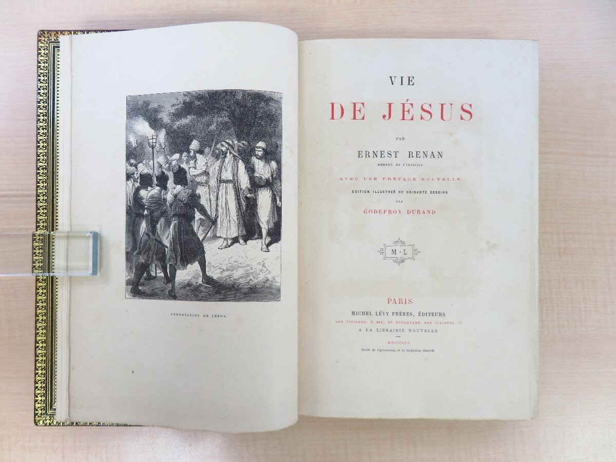 Vie De Jsus By Ernest Renan (First Edition, 1870,