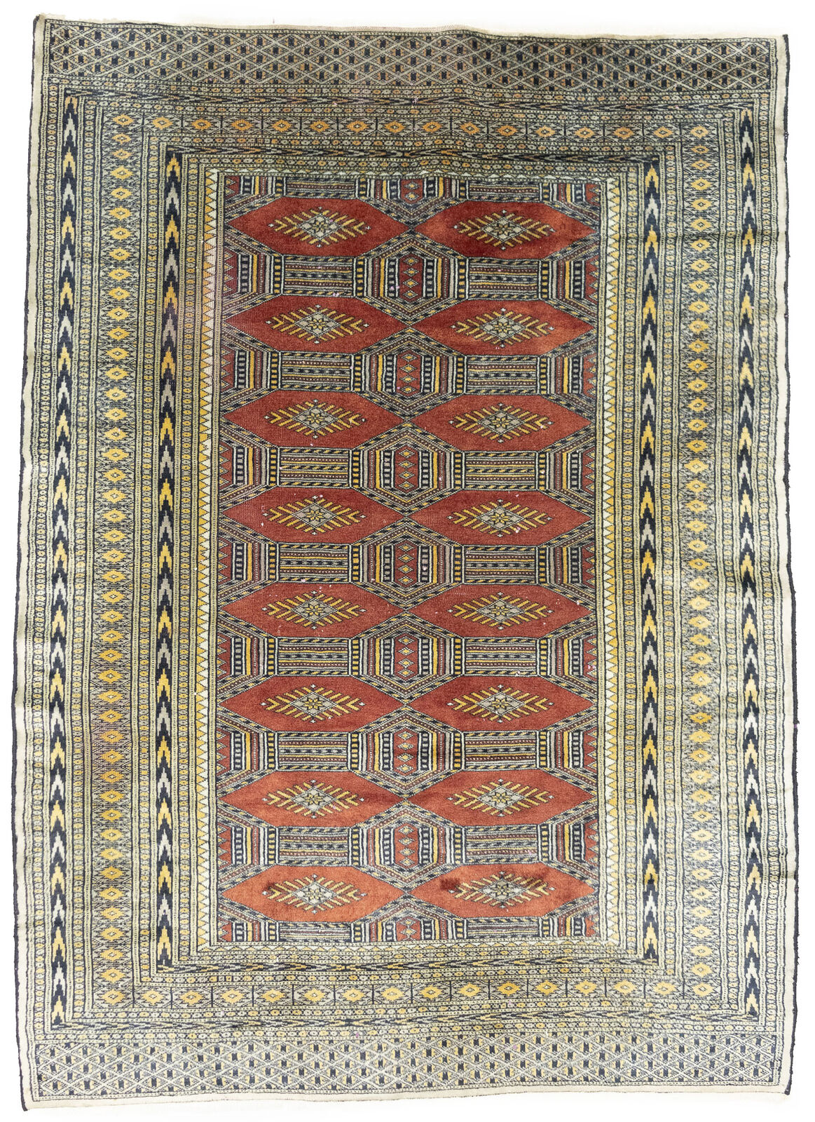 Hand-Knotted Oriental Rug Muted Colors Floral