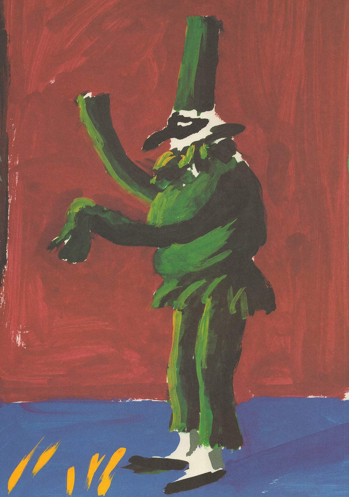 David Hockney Detail From Pulcinella With Applause " Lithograph