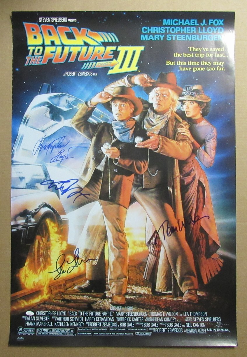 "Back To The Future Iii" Multi-Signed By 4 Actors