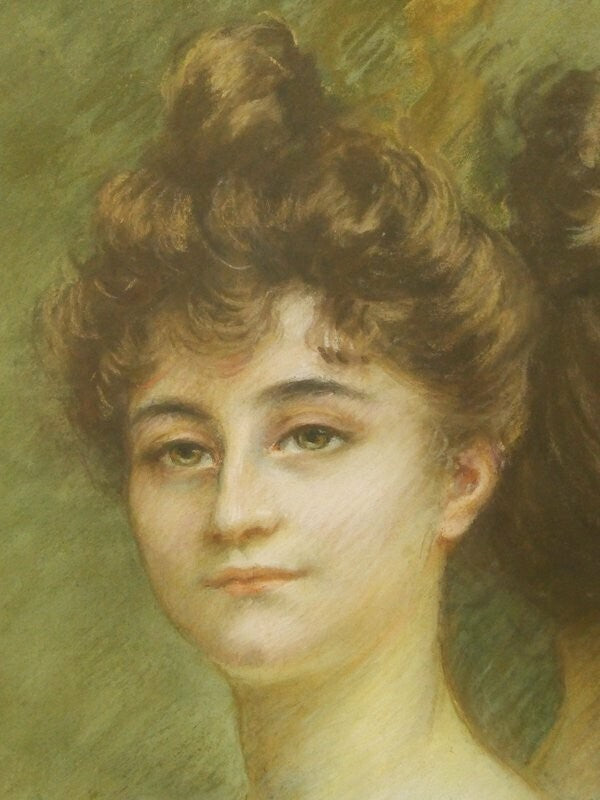 Esther Huillard (France 19C) Original Pastel