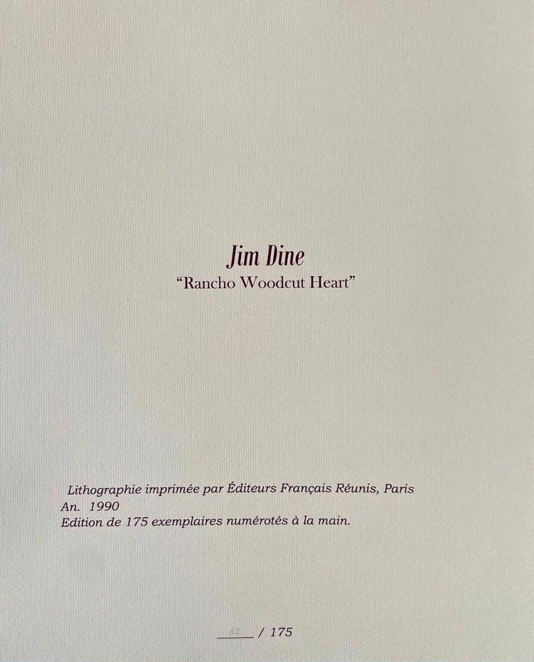 Jim Dine Lithograph Coa Signed Op Numbered Limited Certified