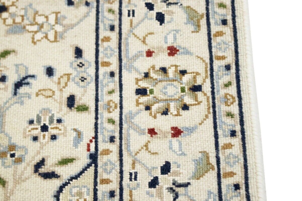 Handmade Indo-Nain Runner Rug Classic Floral