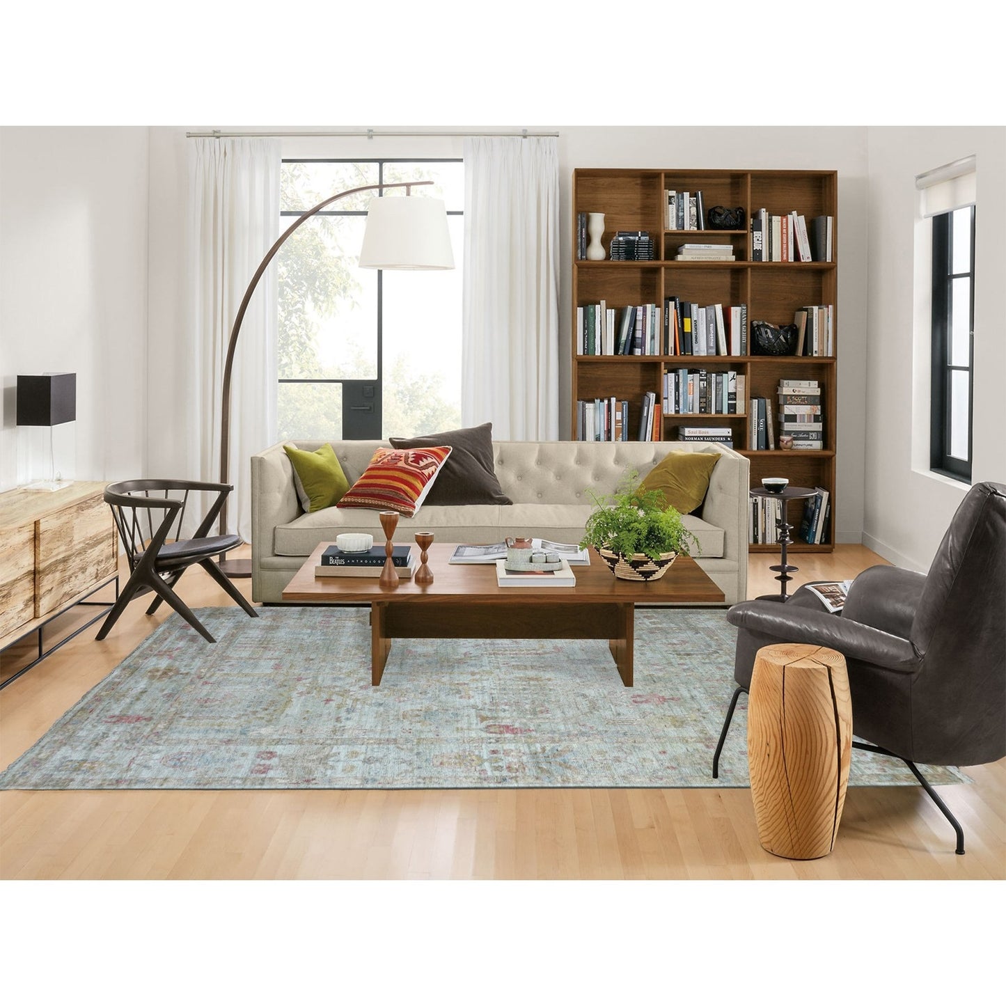 5'10"X8'9" Angora Oushak With Extremely Durable Hand Knotted Green Rug