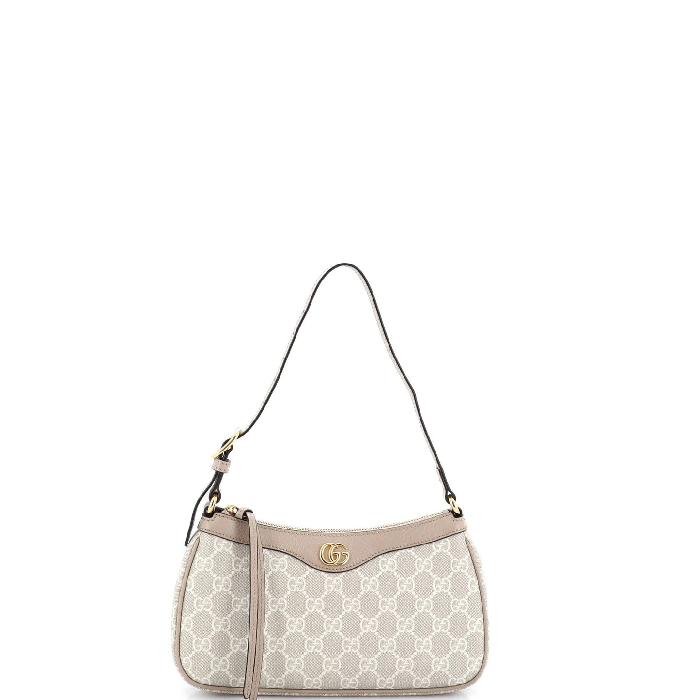Gucci Ophidia Zip Pochette Shoulder Bag Gg Coated Canvas With Leather Small