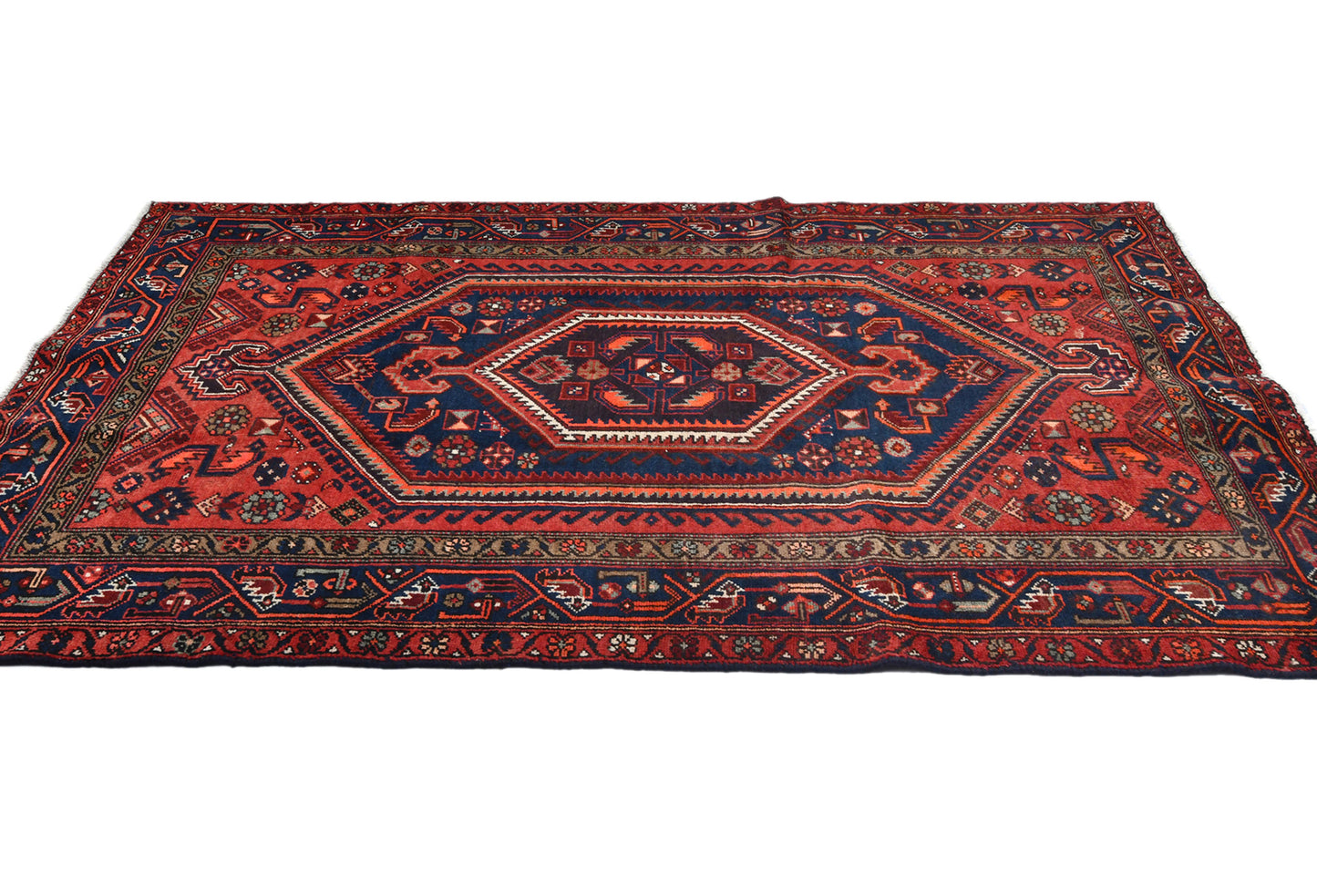 4'5X6'7 Ft Vintage Wool Rug Oriental Carpet For