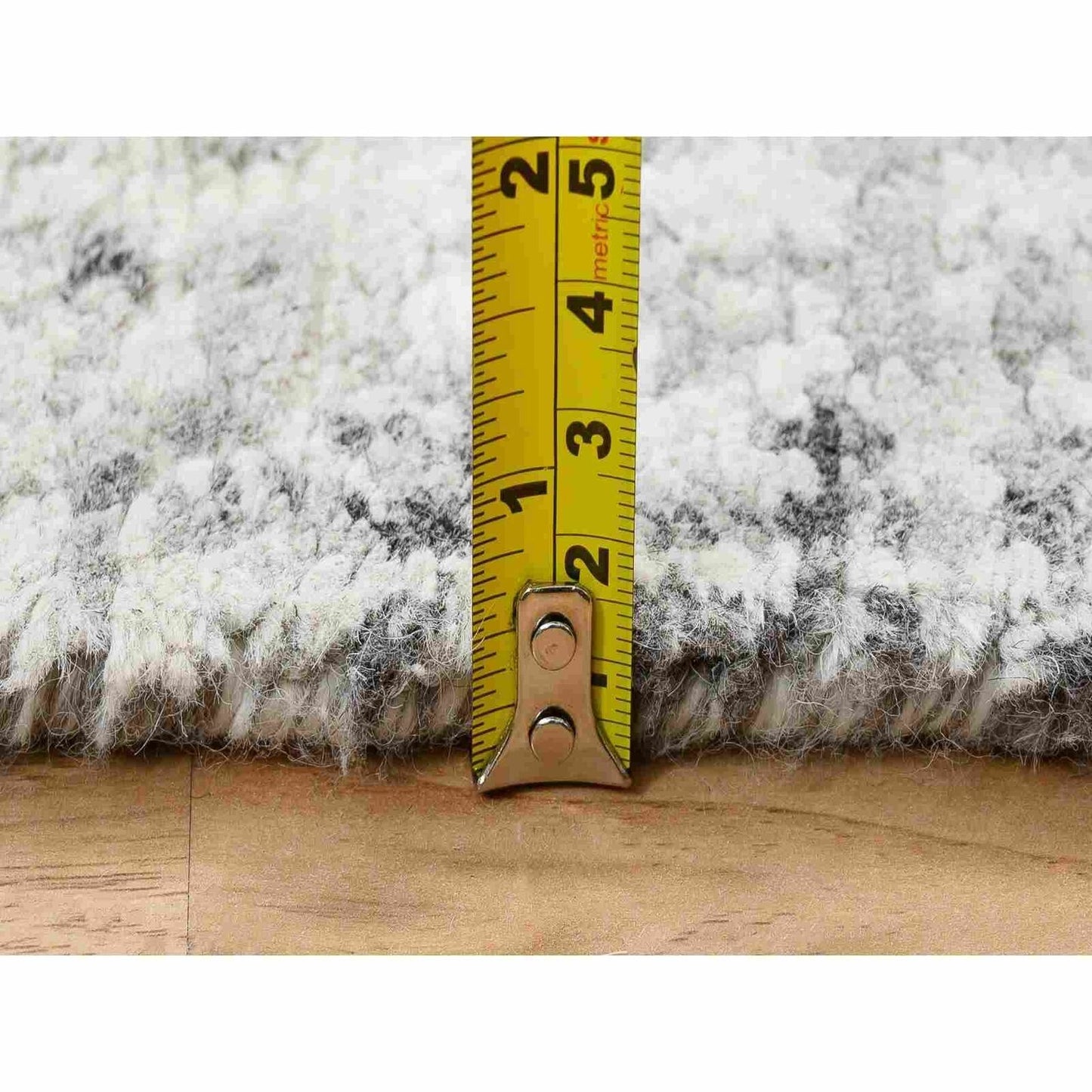 2'6"X20' Gray Modern Hand Knotted Undyed Natural Wool Runner Oriental Rug