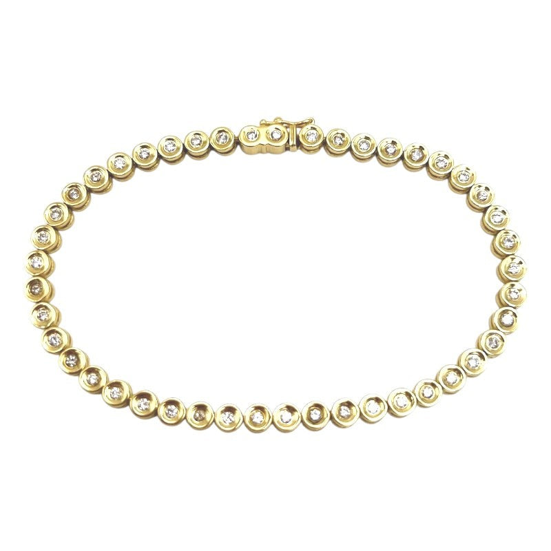 Diamond 1.0Ct Tennis Bracelet K18Yg