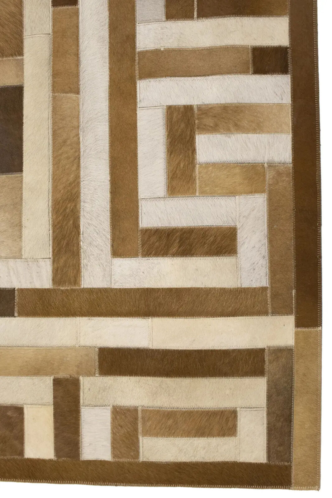 Contemporary Brown Cowhide Rug Large Modern