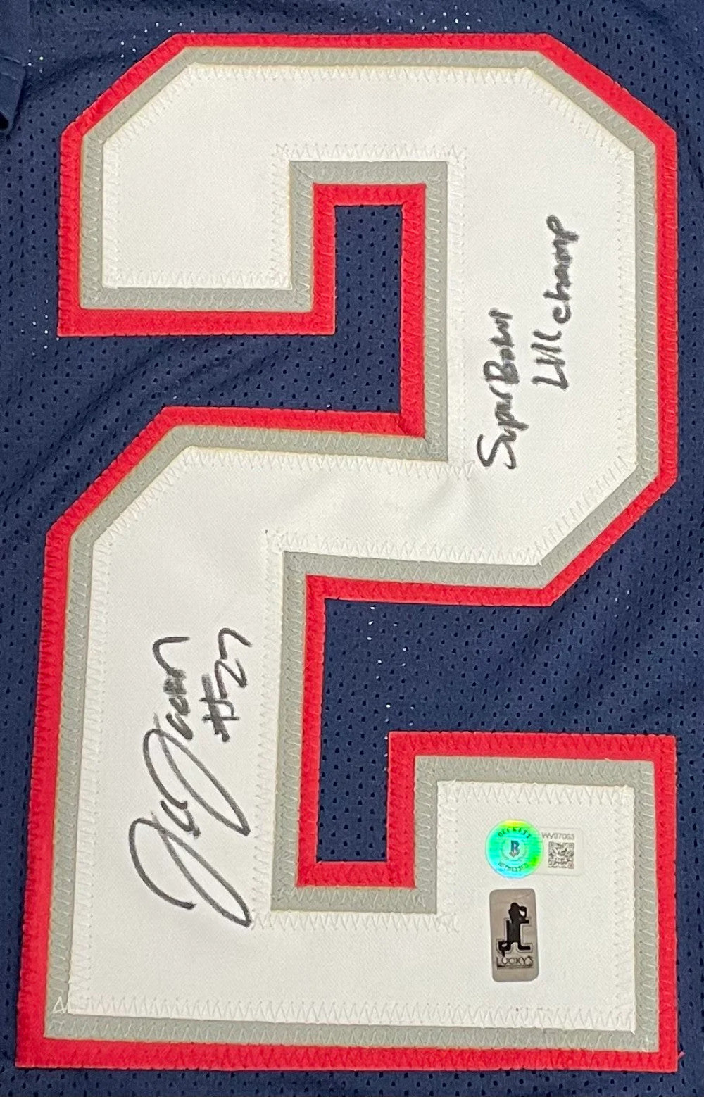 Jc Jackson "Super Bowl Liii Champ" Autographed