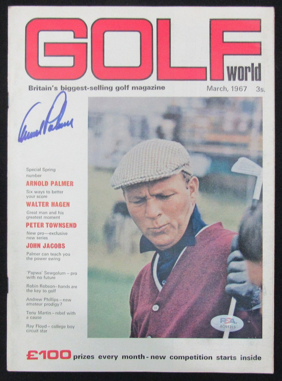 Arnold Palmer Signed/Autographed March 1967 Golf