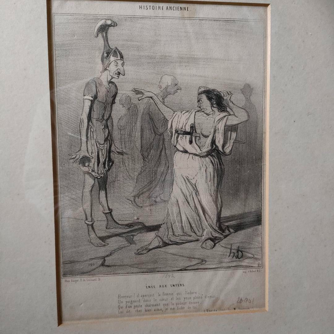 Honore Daumier Lithograph 1842 Ne Aux Enfers Le