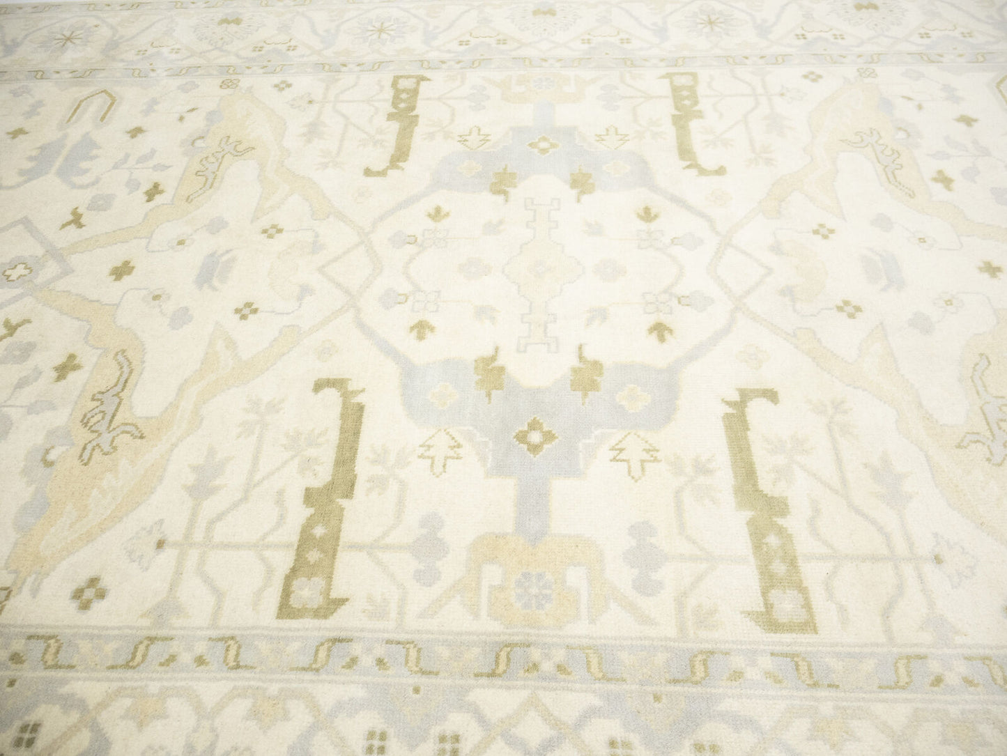 Handmade Extra Large Oushak Oriental Rug Muted