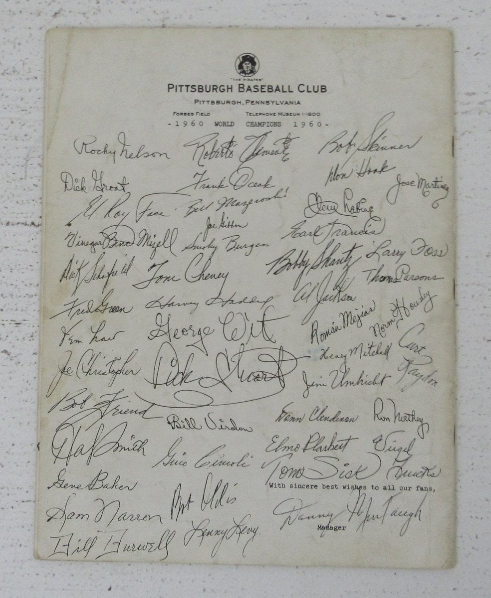 Bill Mazeroski Hof Signed/Auto 1961 Pittsburgh Pirates Yearbook Jsa 198646