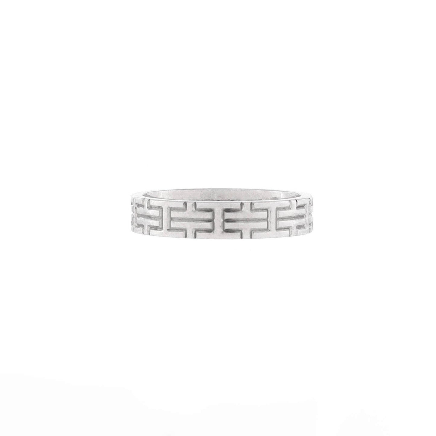 Hermes Kilim Ring 18K White Gold Small