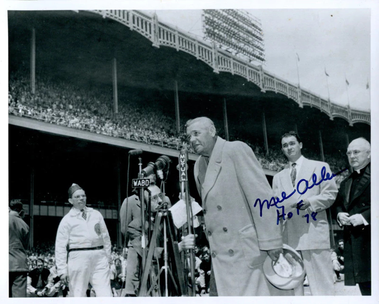 Photo Mel Allen "HOF '78" Autographed 8x10