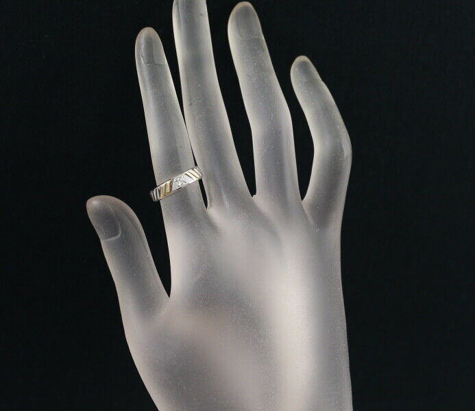 CELINE Ring Macadam US5 850 Platinum/18K 750