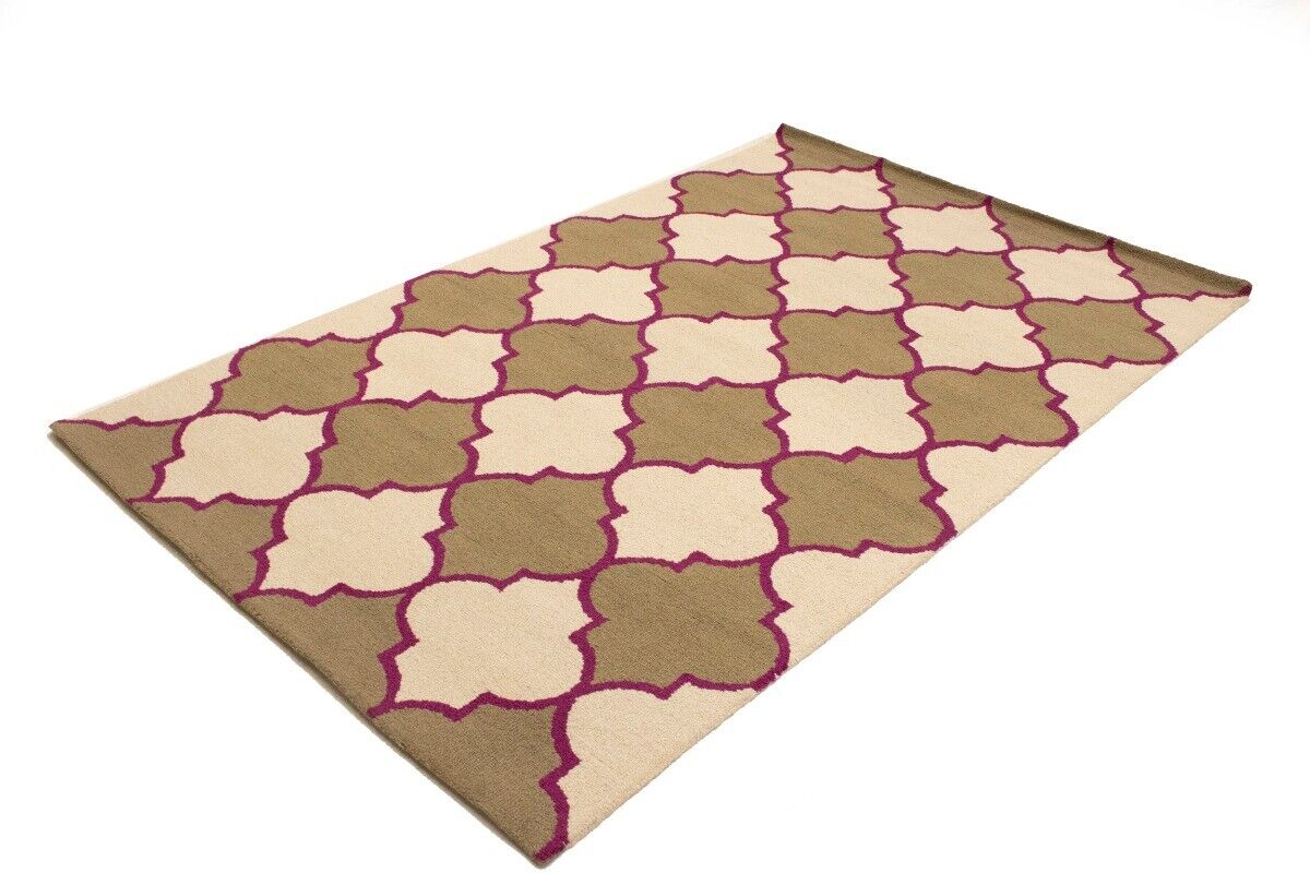 Trellis Design Multicolored 5X8 Modern Rug
