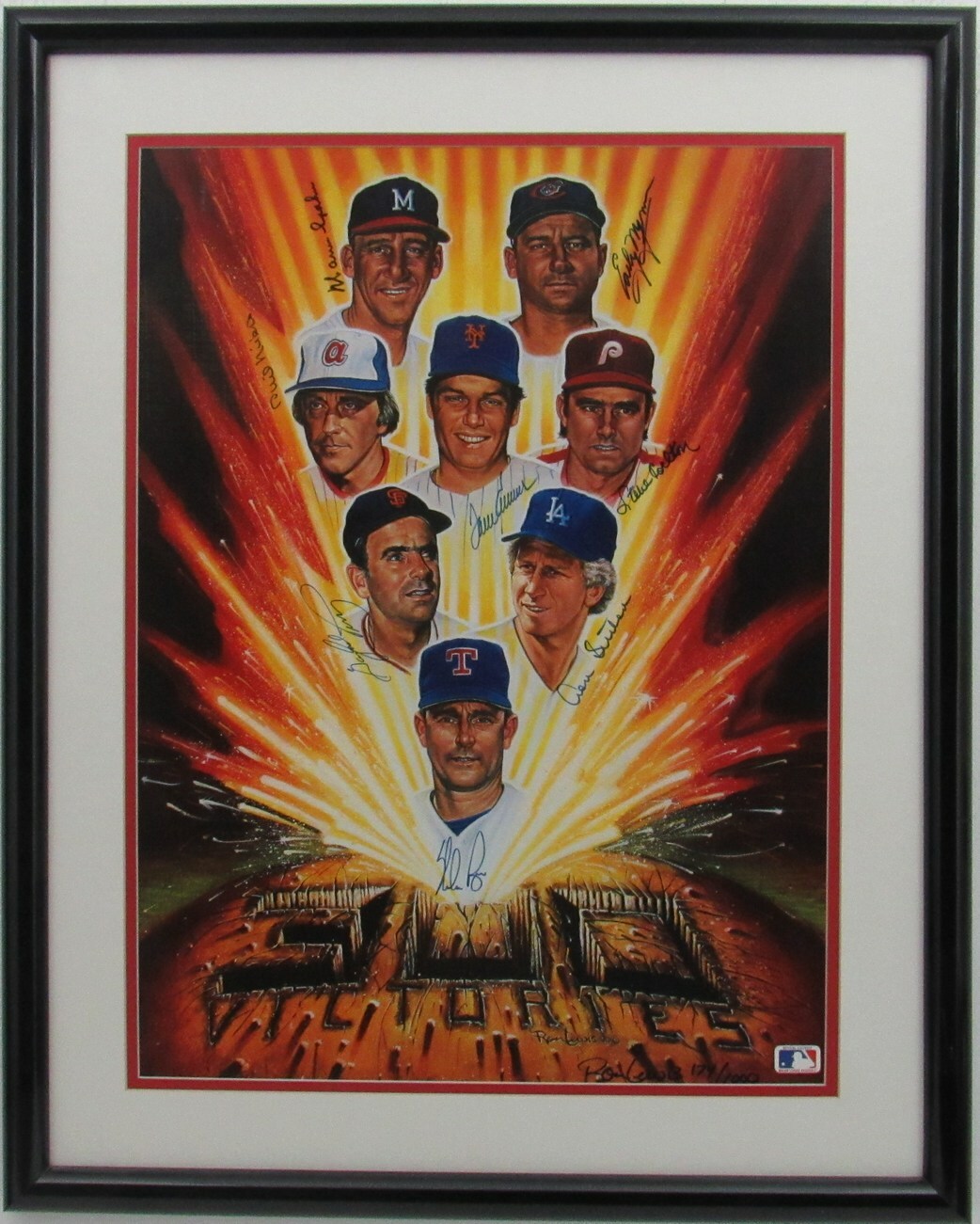 300 Win Pitchers (8) Hofers Signed/Auto 18X24