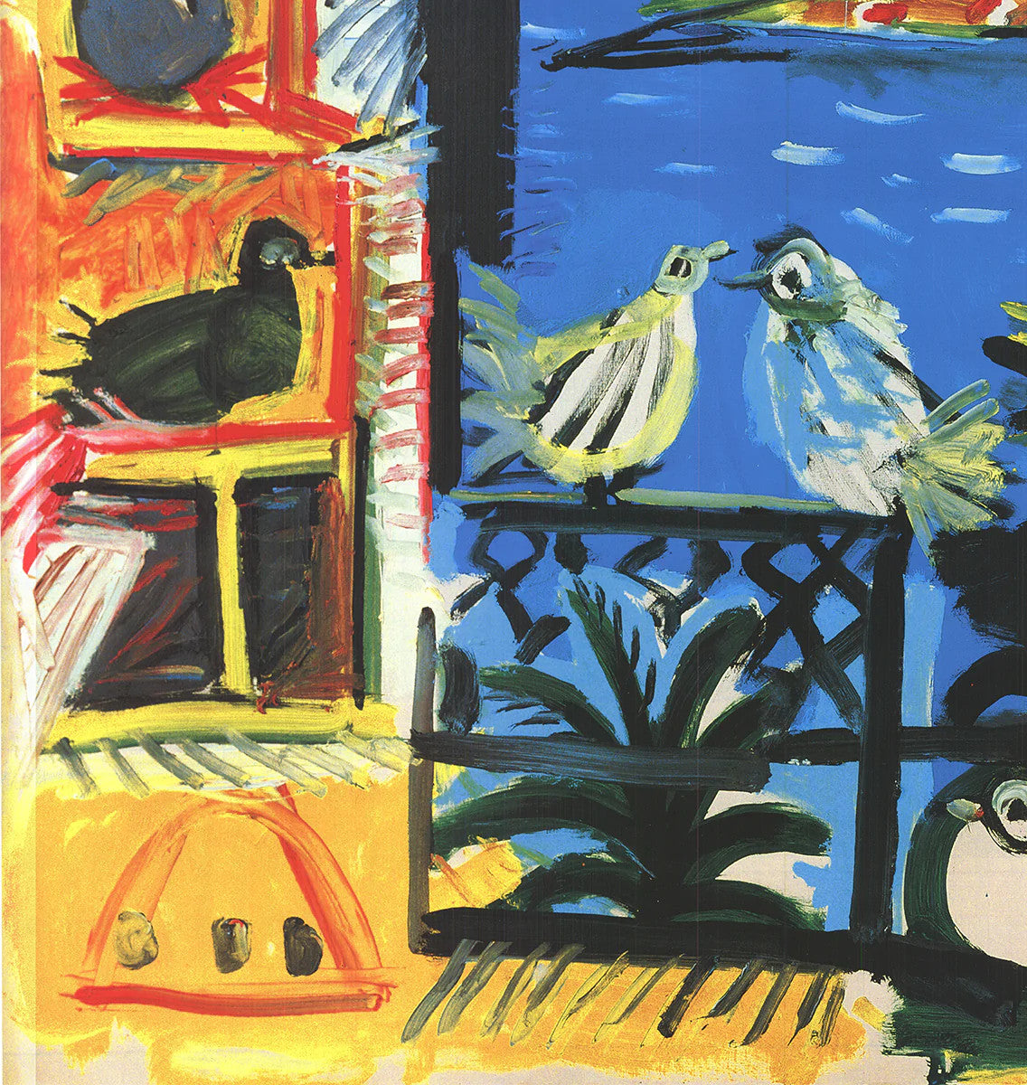 Pablo Picasso The Pigeons " Offset Lithograph Impressionism &