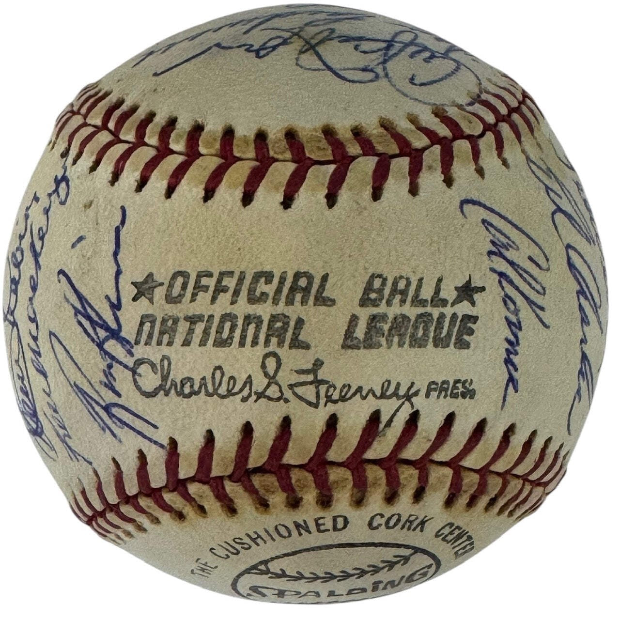 Old Timers Autographed Official National League Baseball