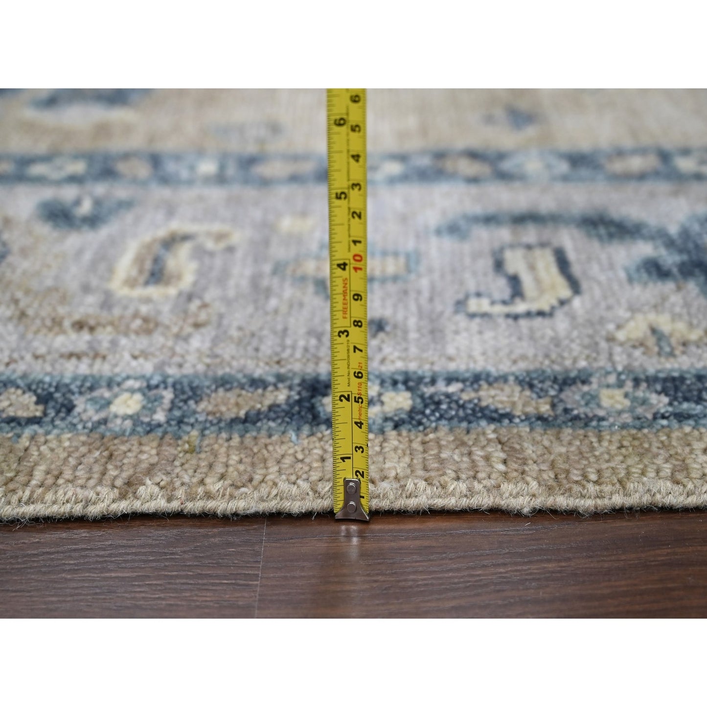 9'3"X12'3" Toasty Gray Bookshaish Design Hand Knotted Wool Oriental Rug
