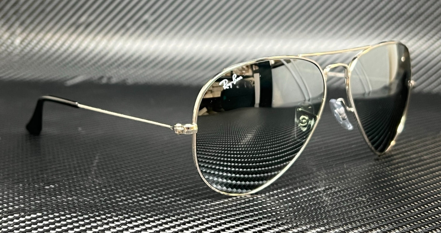 RAY BAN RB3025 W3277 Silver Aviator 58 mm Unisex