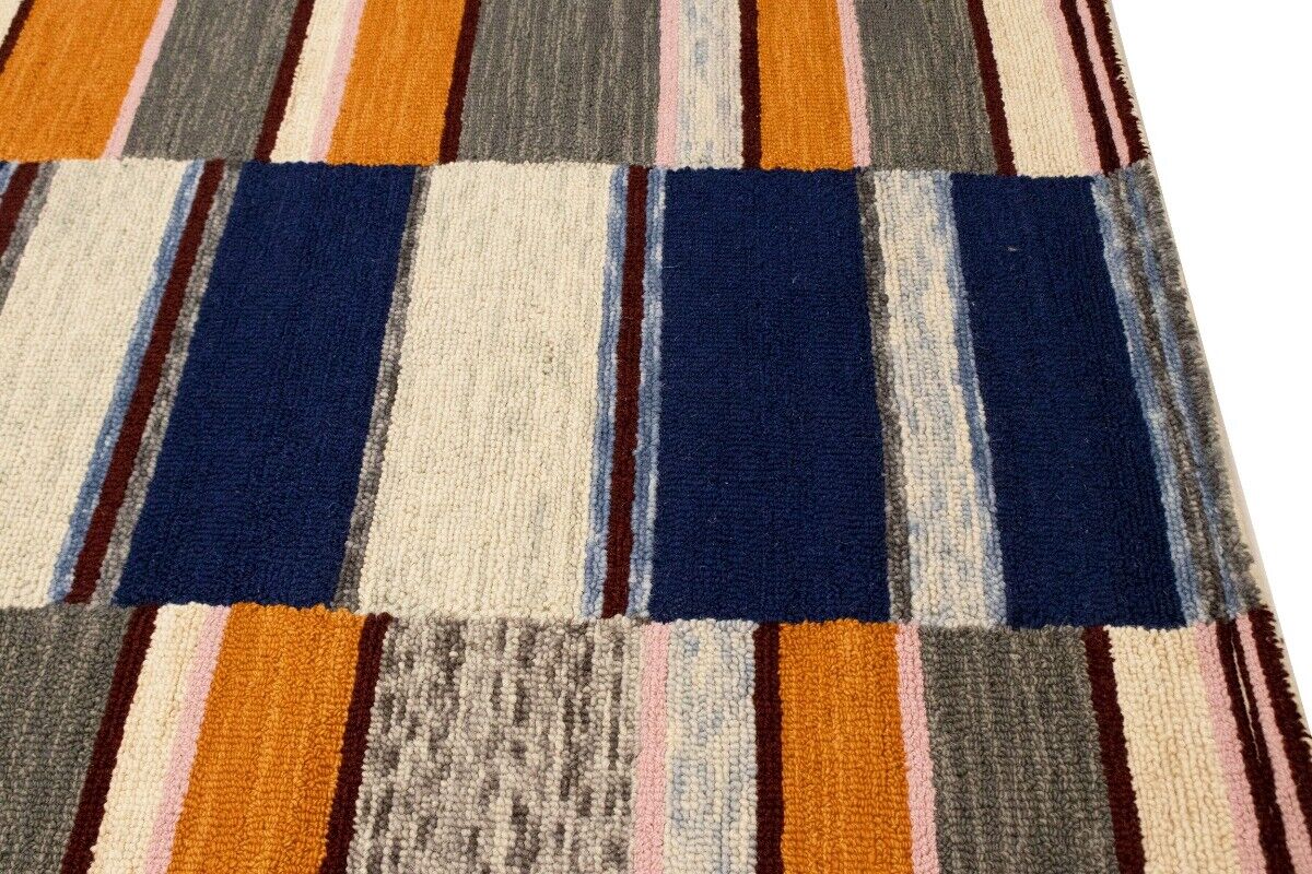 Stripes Design Hand-Tufted Modern Multicolored