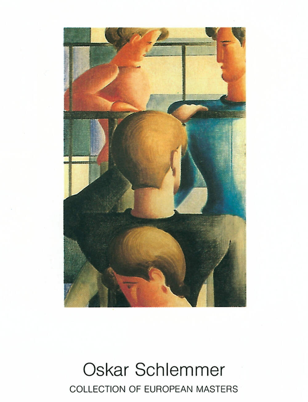 Oskar Schlemmer Gruppe Am Gelander " Poster Modernism Multicolo