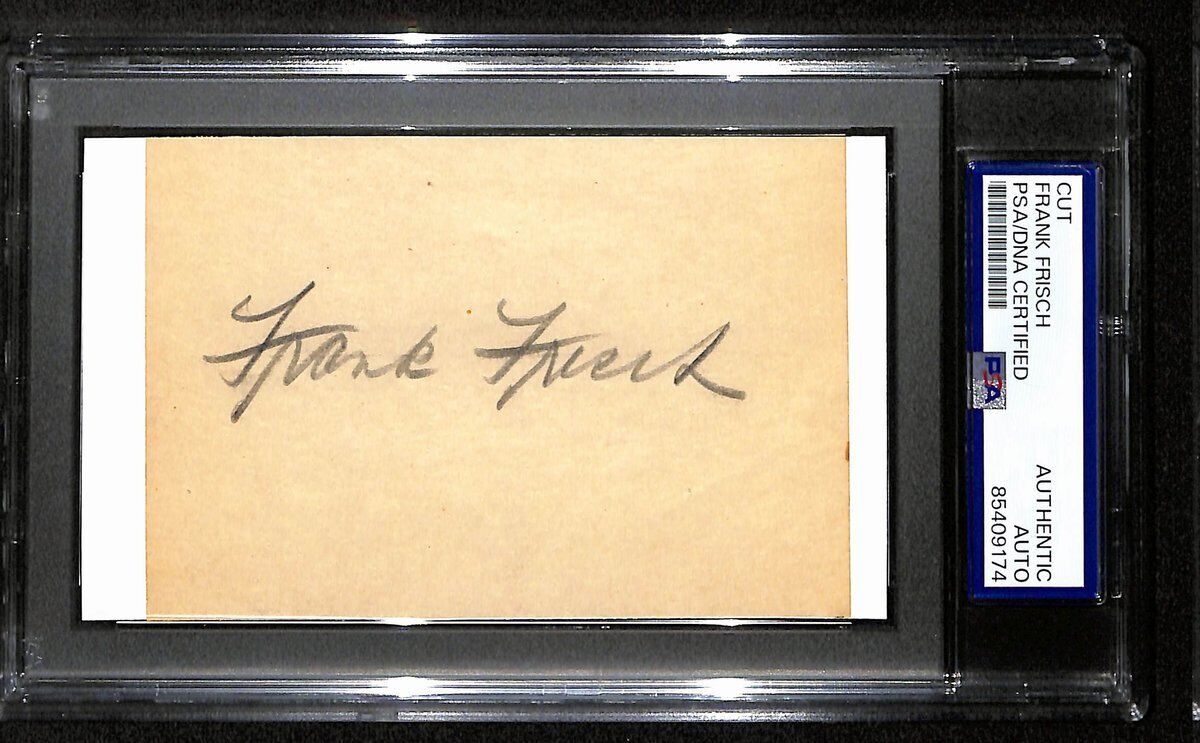 Frank Frisch Hof Signed/Auto Cut On 3X5 Index
