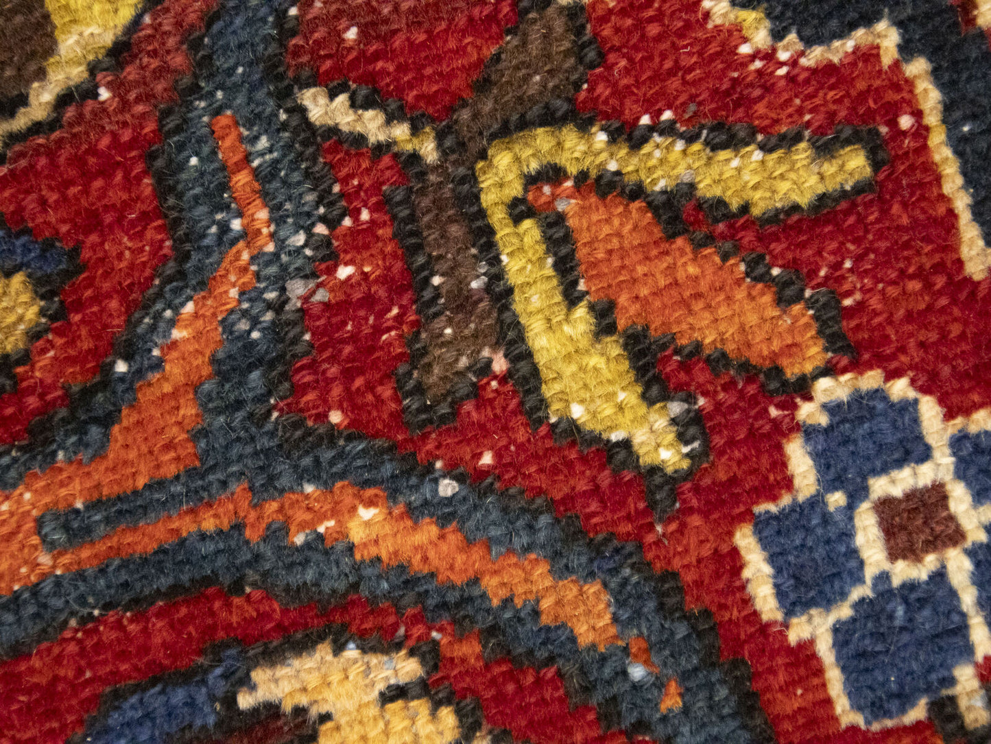 Vintage Red Floral Rug Extra-Large Handmade