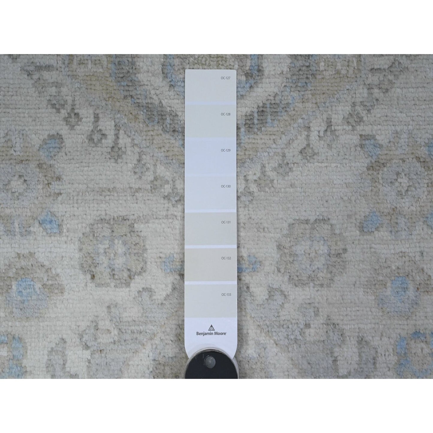 2'8"X19'7" Ivory Hand Knotted White Wash Peshawar All Wool Xl Runner Rug