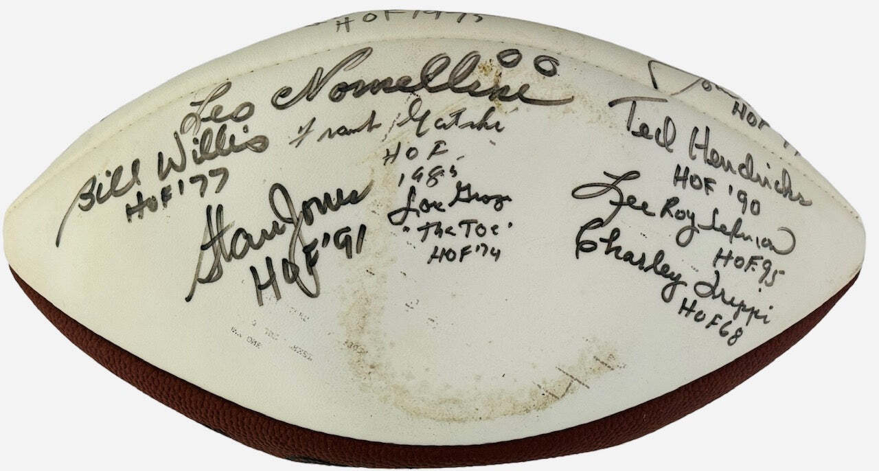 Nfl Legends Signed Wilson Official Pro Football Hall Of Fame Collectors Edition