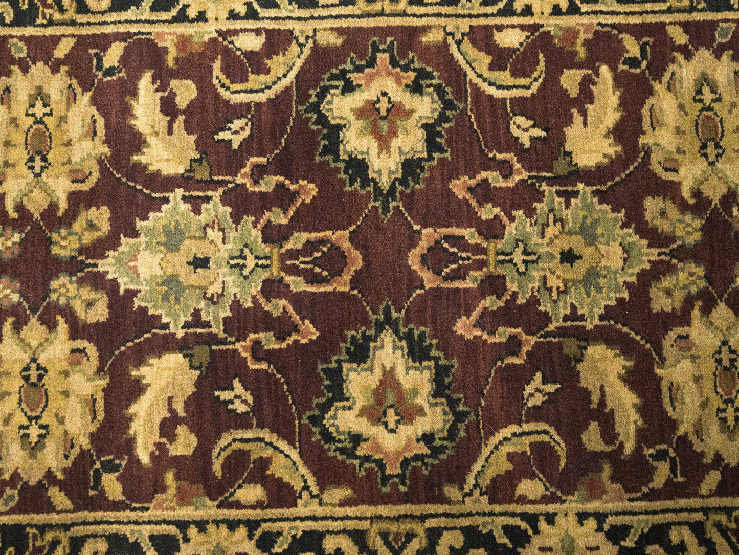 27X10 Ft Handmade Wool Oriental Runner Rug Agra