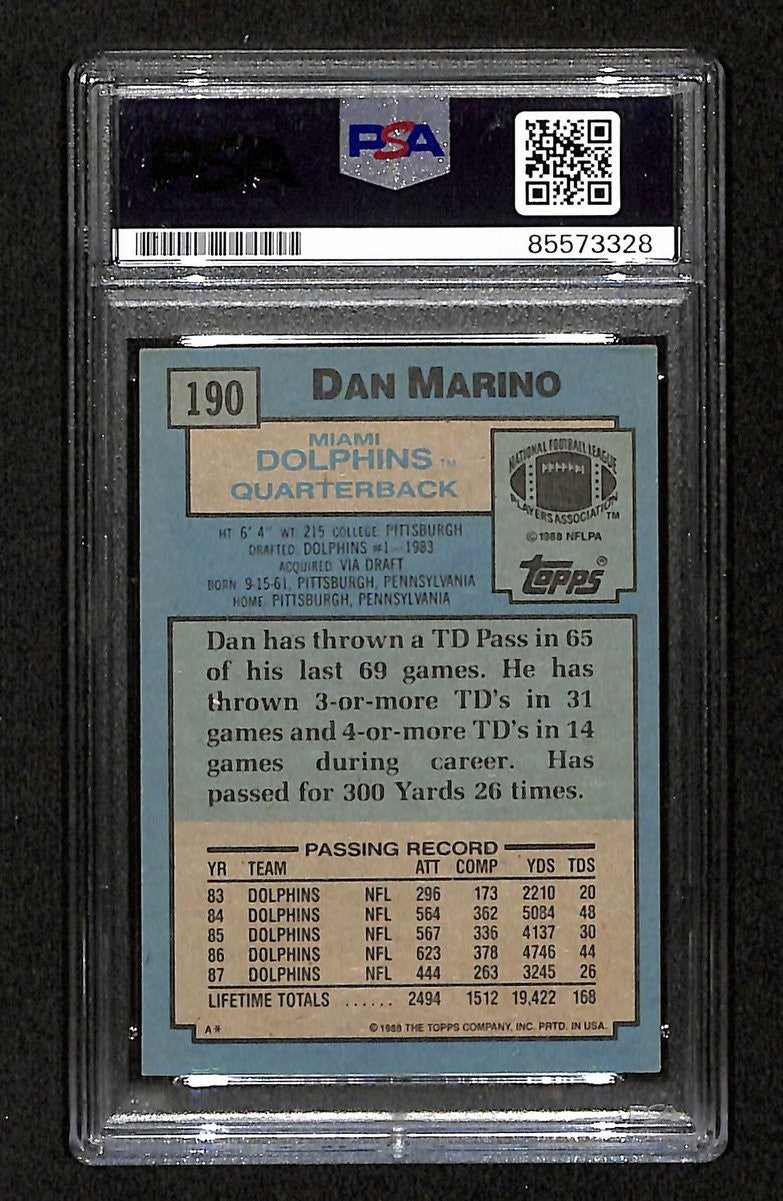Dan Marino Hof Signed/Auto On Card 1988 Topps
