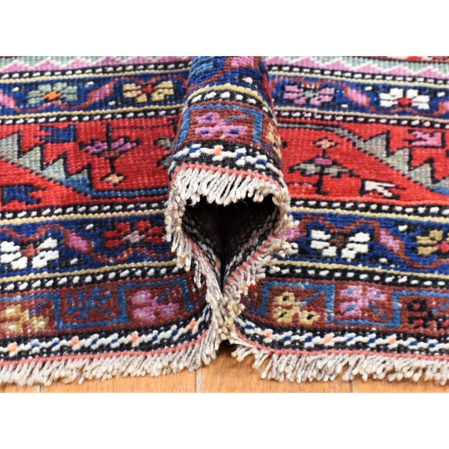 6'5"X14' Blue Antique Northwest Farsian Wool Hand Knotted Wide Runner Rug