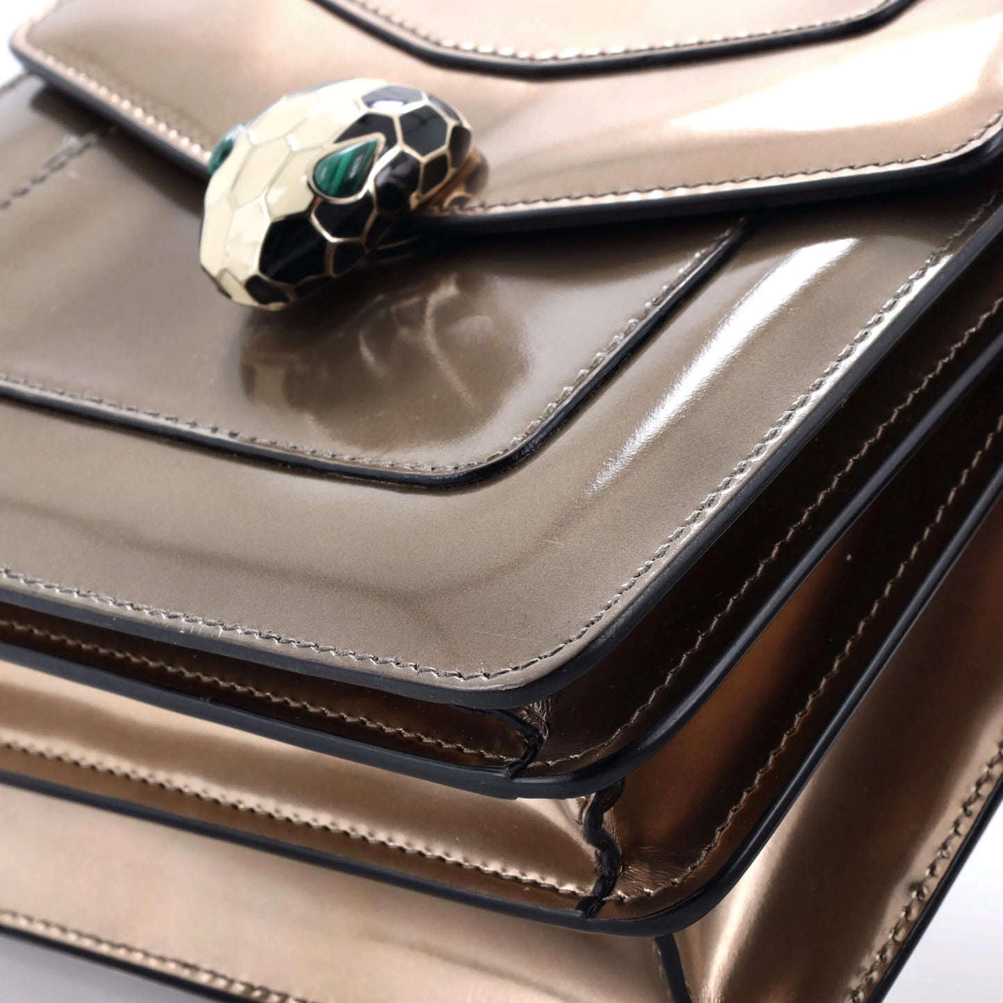 Bvlgari Serpenti Top Handle Bag Patent Small