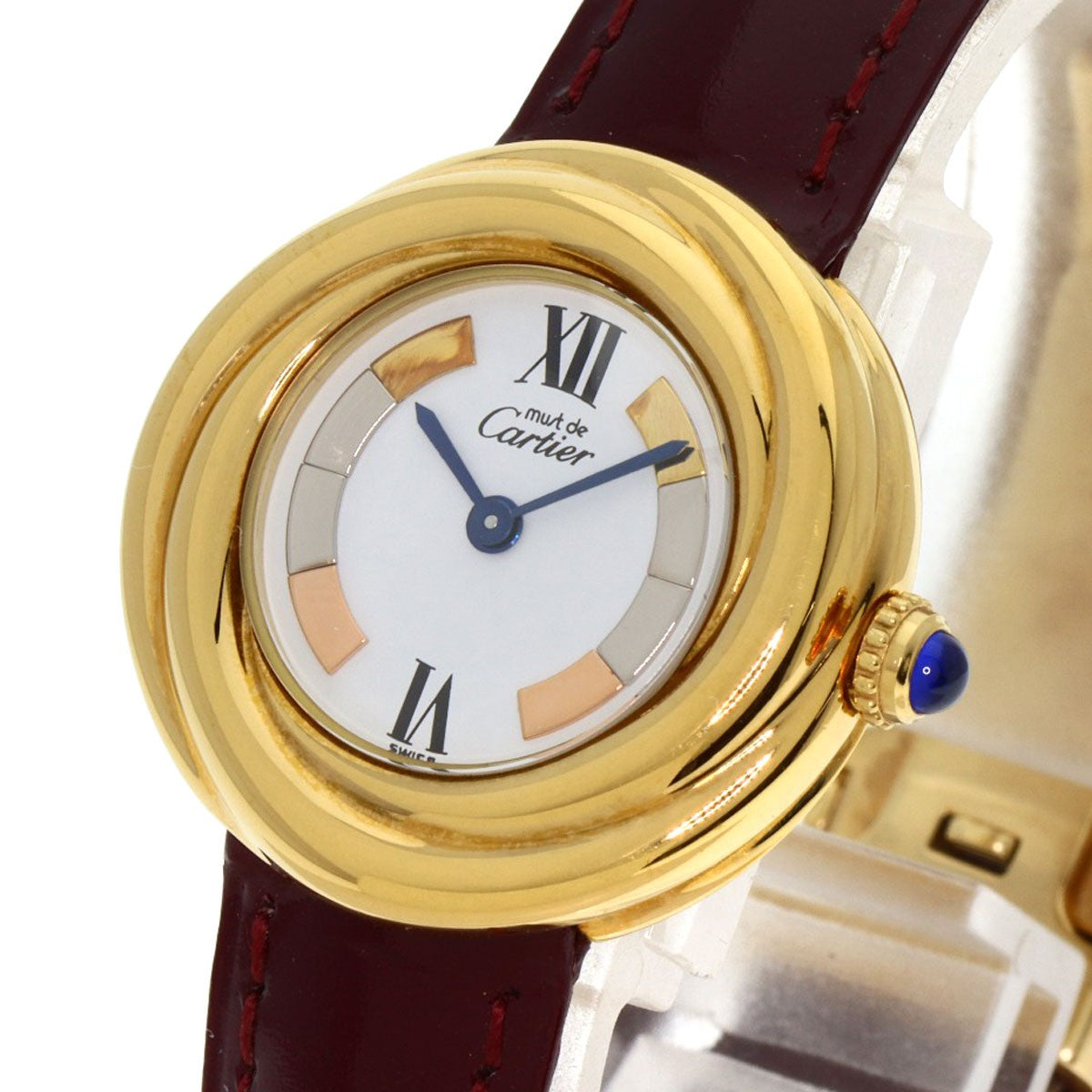 Cartier Must Trinity ? Watches W1010644 Gold Plated/Leather Ladies