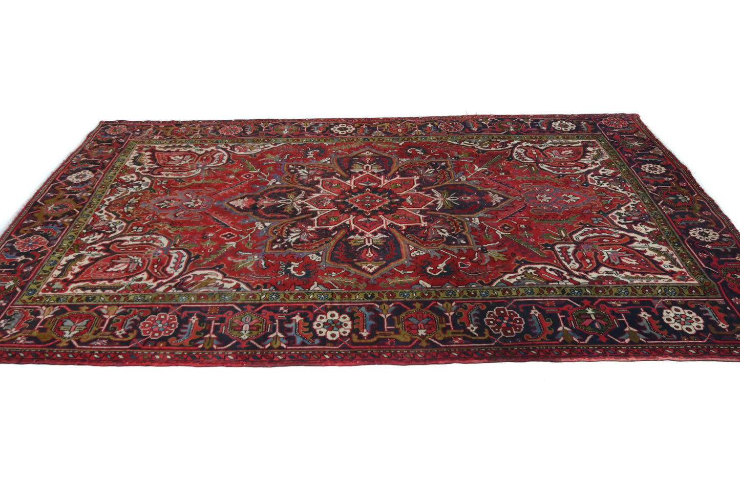 Tribal Handmade Oriental Rug 6'7X9 Ft Red Vintage