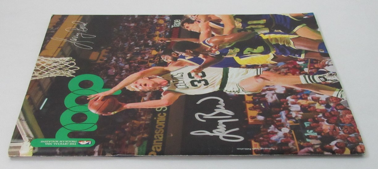 Larry Bird Signed Nov. 17, 1987 Hoop Program
